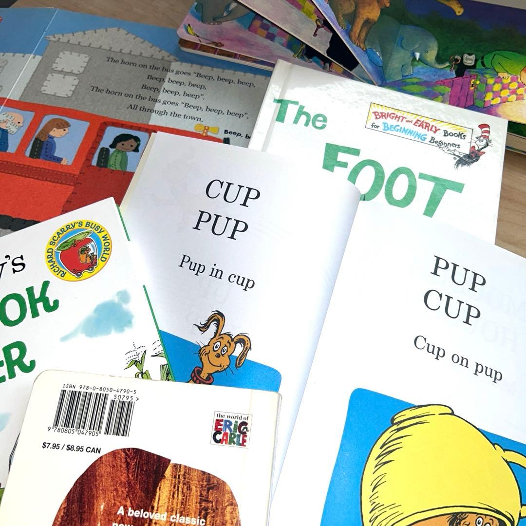 美品！英語絵本　Dr.Seuss，Eric Carle等まとめ売り9冊　CD付！