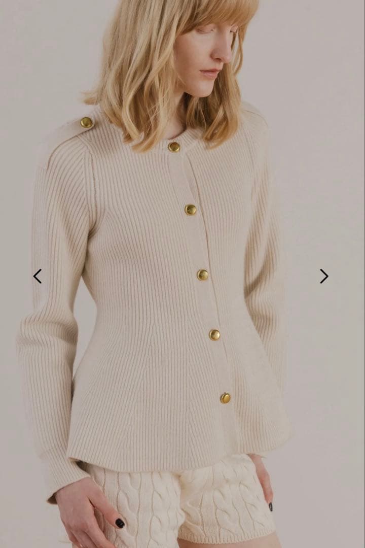 THE TOÉ Rosen Peplum Cardigan S