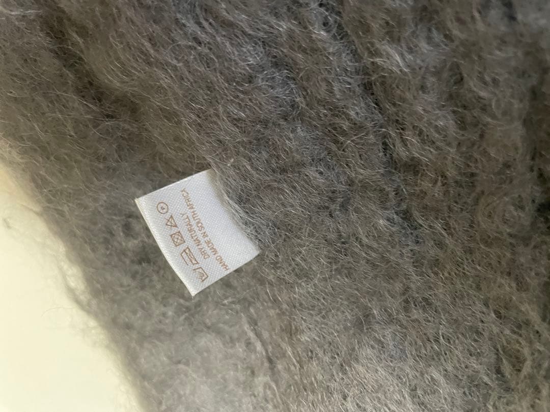 BALMUIR グレー フリンジ付きマフラー