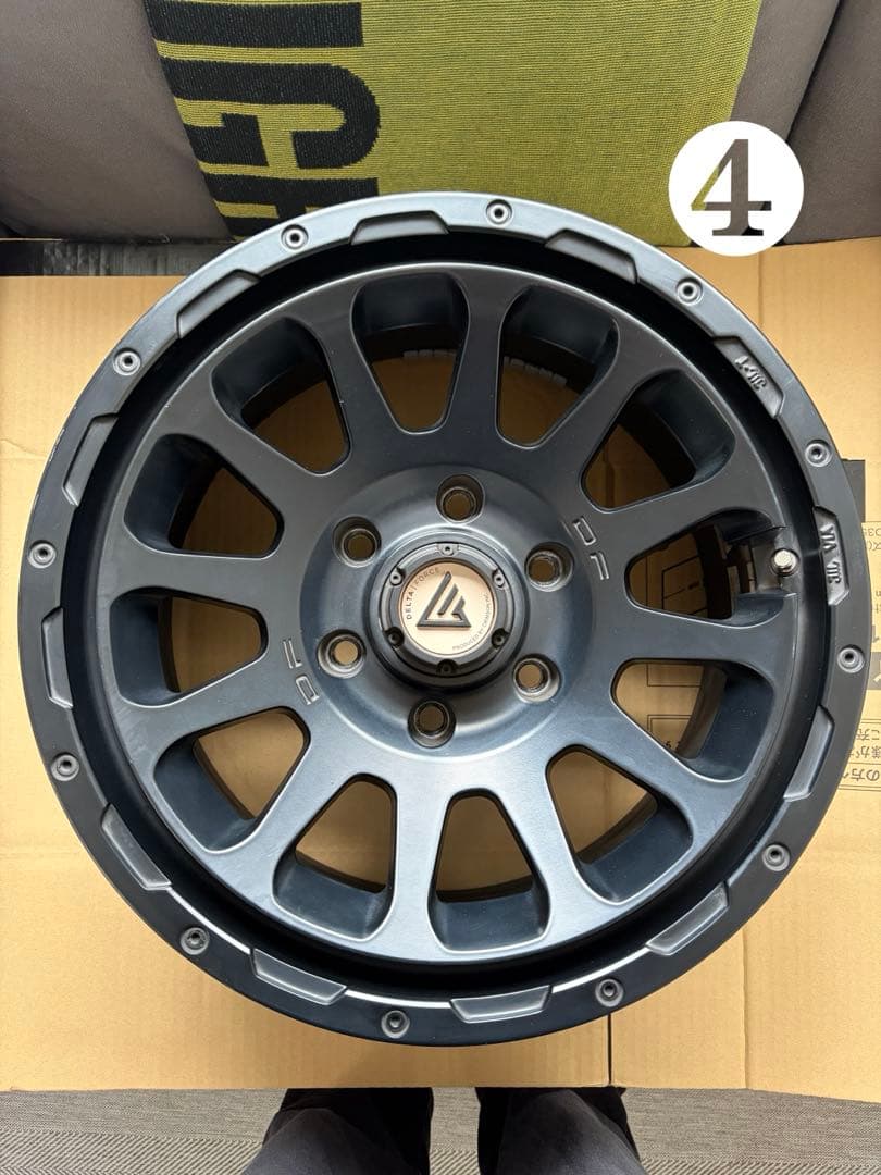 デルタフォース オーバル マットブラック　4本セット　値下げ可能　6穴
