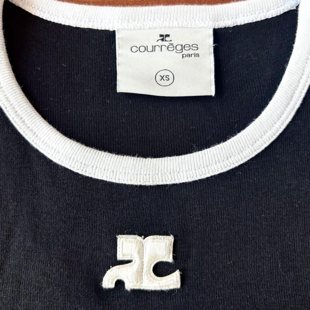 courrèges クレージュ 黒 Tシャツ