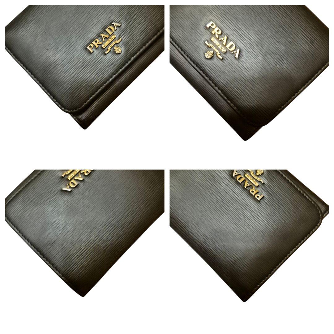ＰＲＡＤＡ　プラダ　サフィアーノ　ゴールド金具　三つ折り財布 h