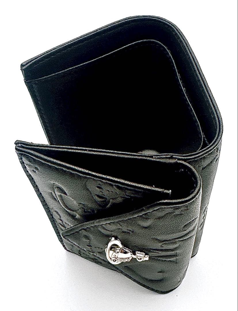 【新品✦最強】Vivienne Westwood ミニ財布 型押し 黒 超人気