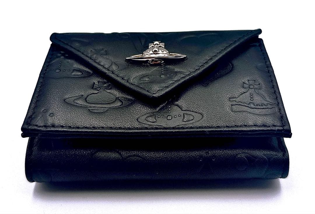【新品✦最強】Vivienne Westwood ミニ財布 型押し 黒 超人気