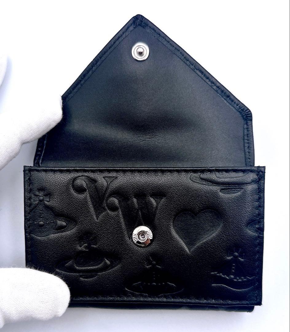 【新品✦最強】Vivienne Westwood ミニ財布 型押し 黒 超人気