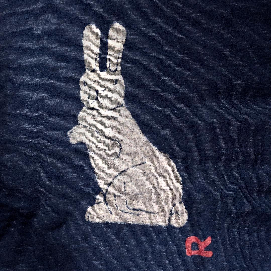 45R✨45rpm インディゴ 908 45星Tシャツ 藍染 うさぎプリント