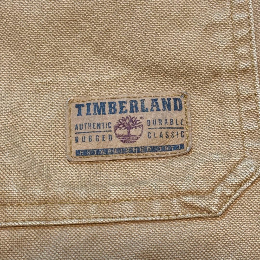 【極暖】90s オールド Timberland ワークジャケット レザー襟 ボア