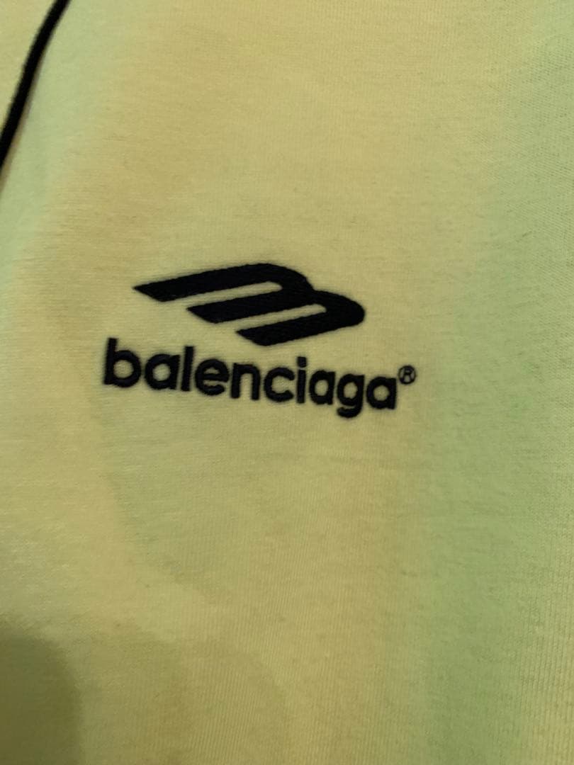 バレンシアガ　サッカー風シャツ　パリス　イエロー　サイズ1