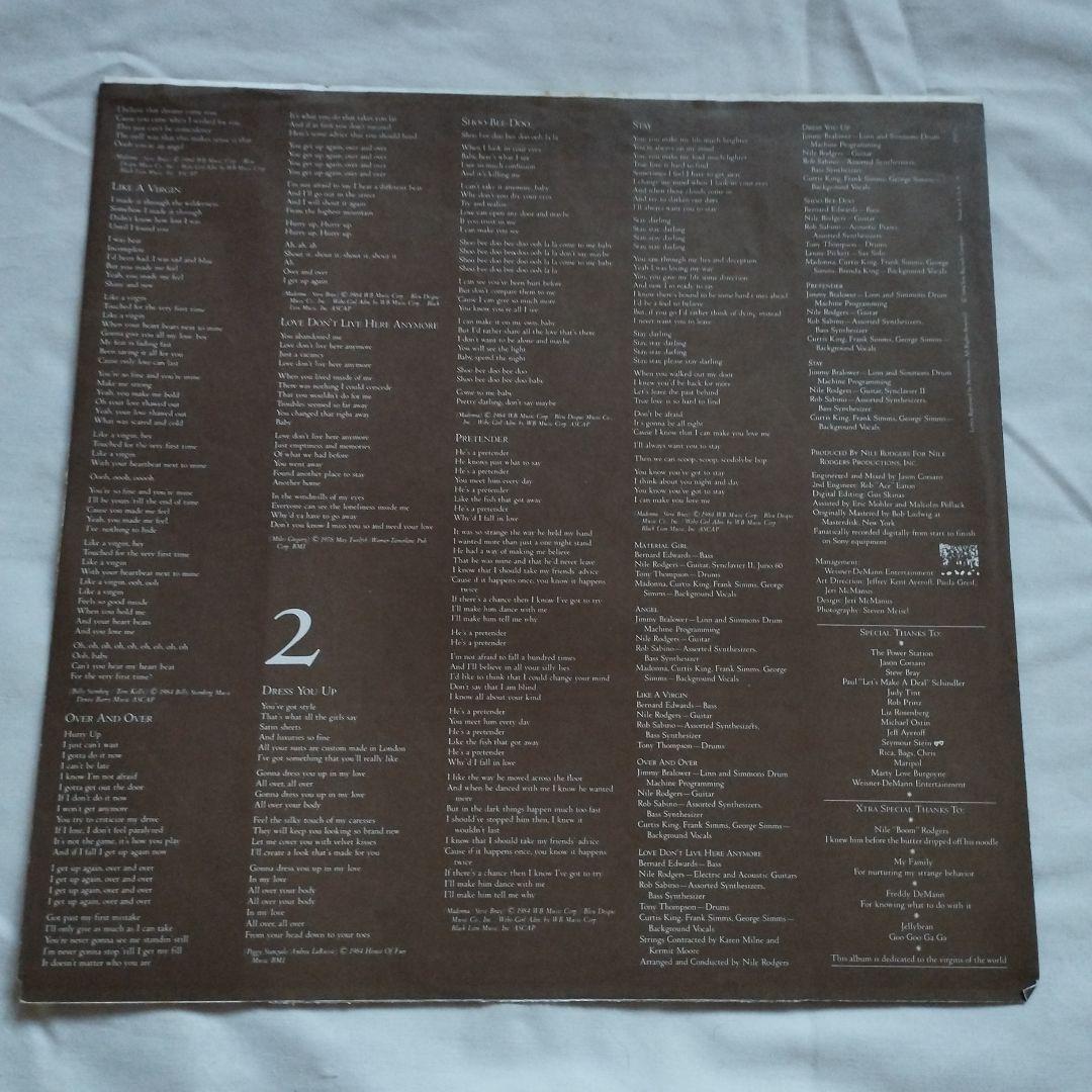 レコード　US盤　MADONNA　ライク・ア・ヴァージン　送料込み マドンナ