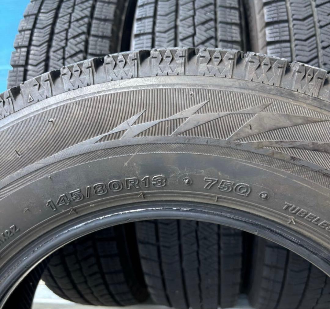 バリ溝⭐︎145/80R13⭐︎BS⭐︎VRX2⭐︎2021年製⭐︎送料無料⭐︎４本⭐︎