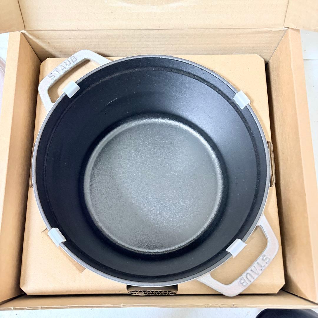 新型 正規品 Staub グランドココット 24cm 24 シフォンローズ