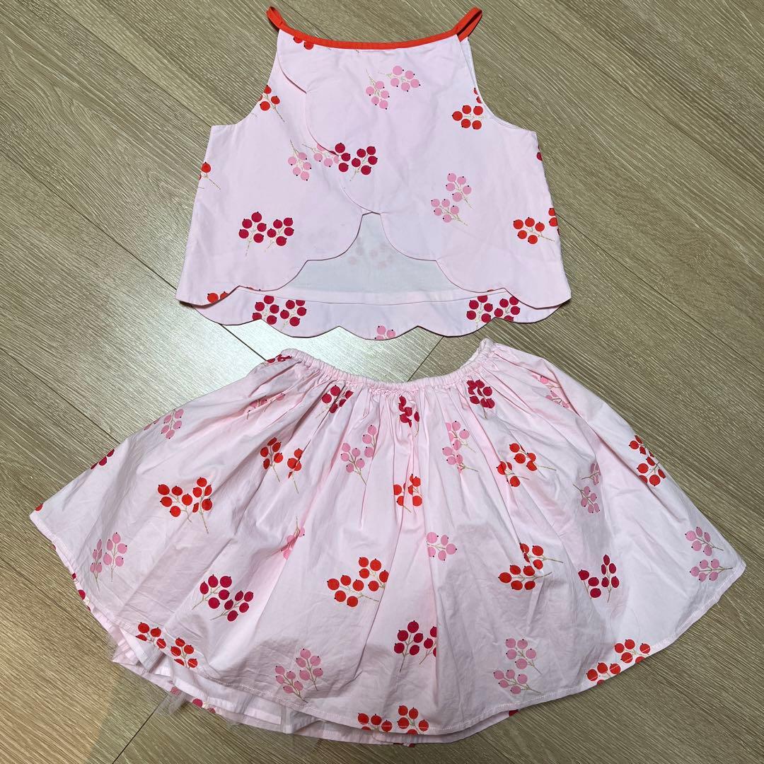 お値下げ⭐︎JACADI 【116cm】ピンクフラワー　セットアップ