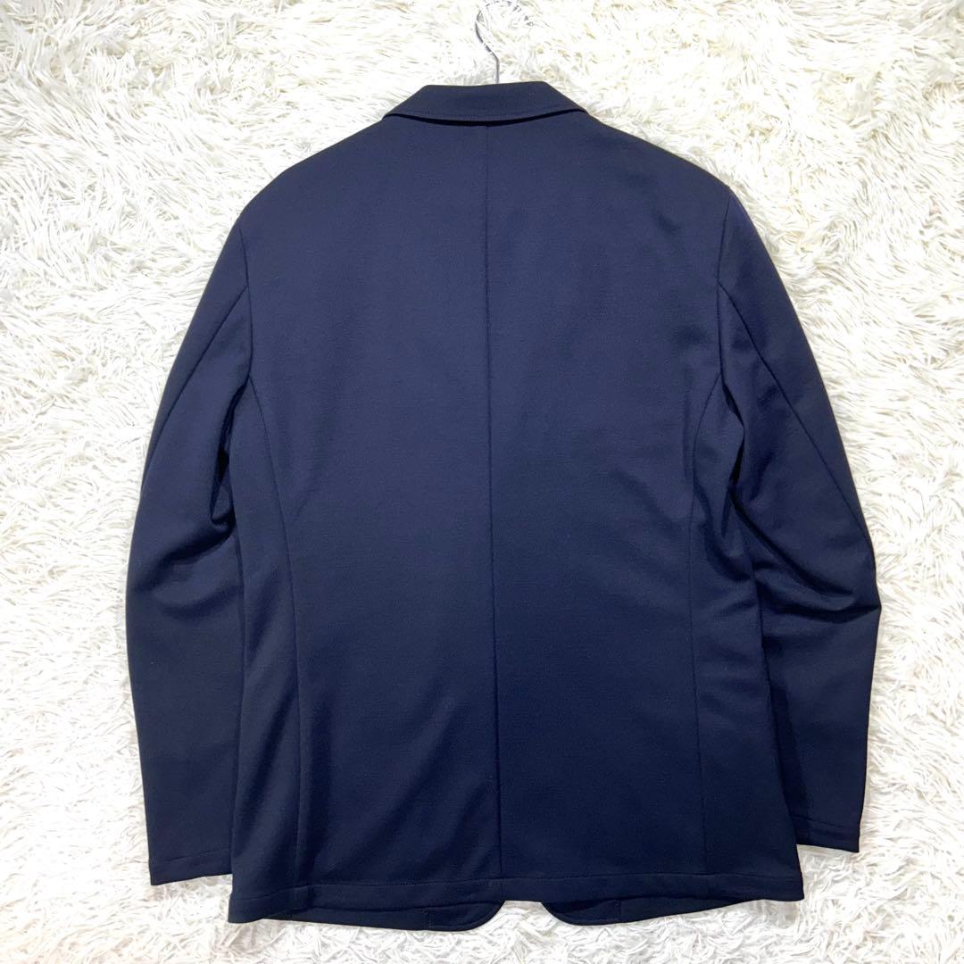 【未使用タグ付☆洗える】アオキ ストレッチジャージパジャマブレザー　ネイビー　L