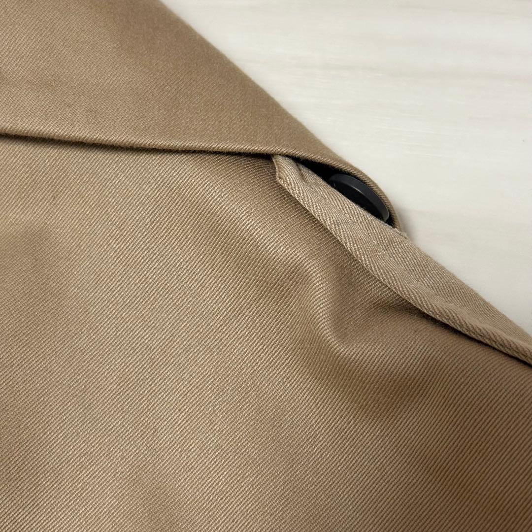 anuans ヴィーガンレザートリム2WAYトレンチコート ベージュ
