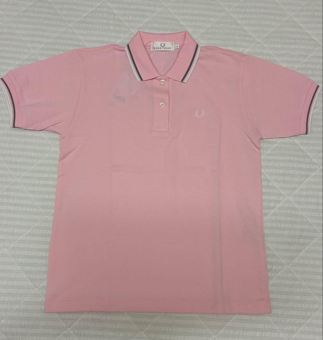 FRED PERRY 半袖ポロシャツ L 薄ピンク
