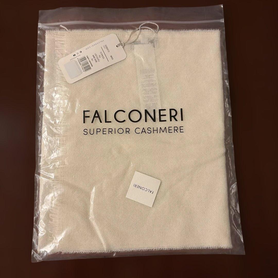 新品　FARCONERI カシミヤマフラー　スノーフレーク