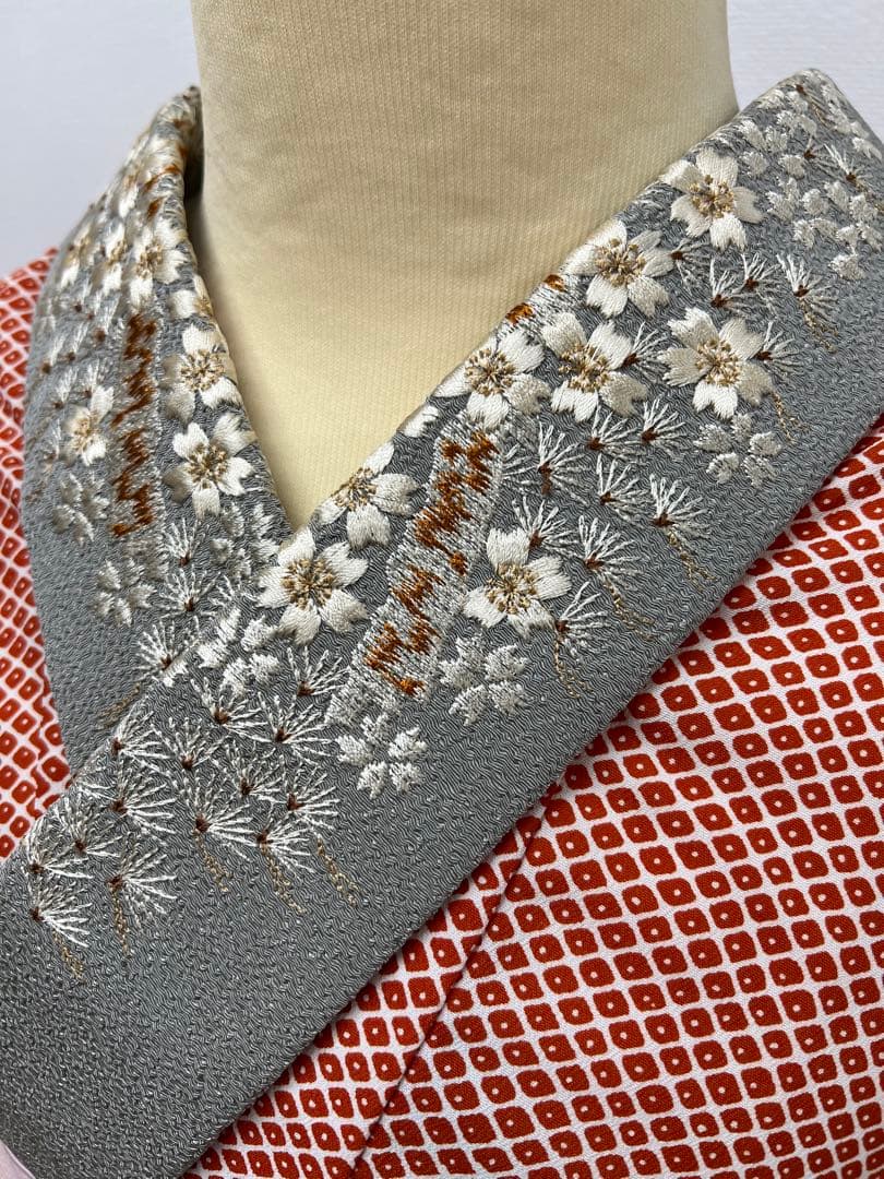 振り袖　フルセット　長襦袢付　成人式　金彩加工　刺繍入り　疋田柄855