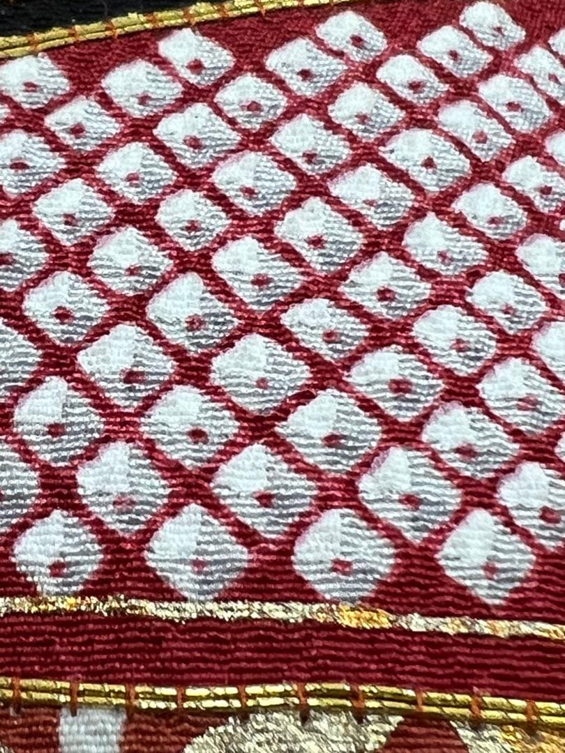 振り袖　フルセット　長襦袢付　成人式　金彩加工　刺繍入り　疋田柄855