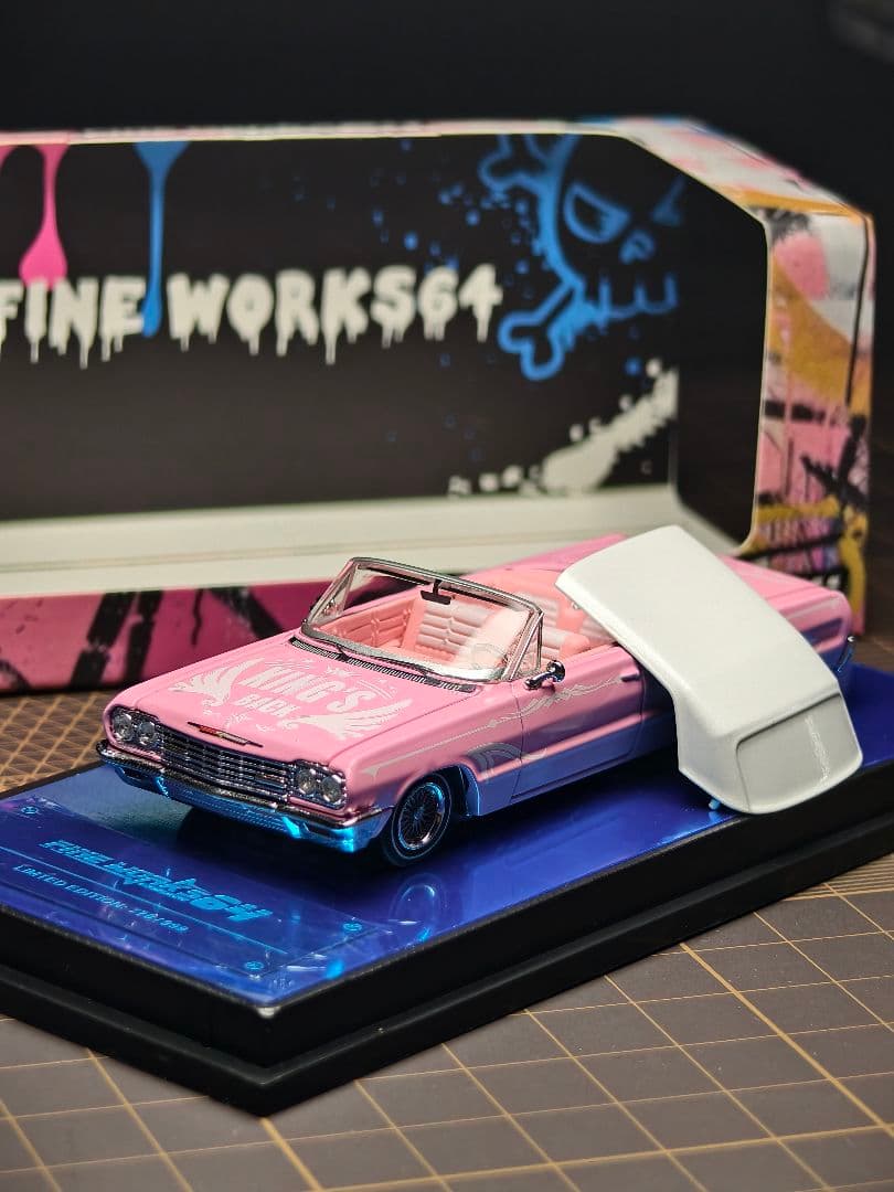 新品 FINE WORKS 1/64 Lowrider Convertible
