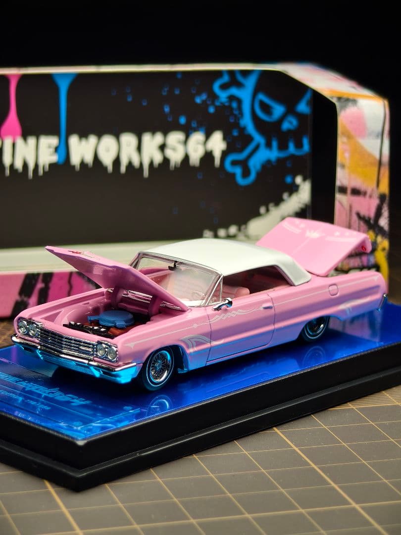 新品 FINE WORKS 1/64 Lowrider Convertible