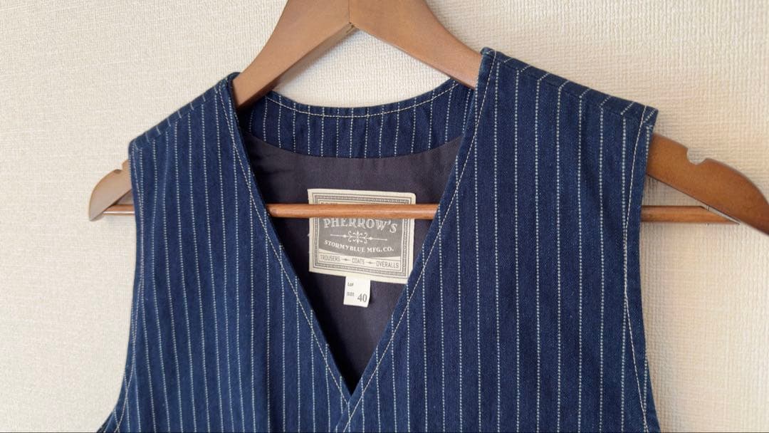 PHERROWS ストライプ ベスト size 40