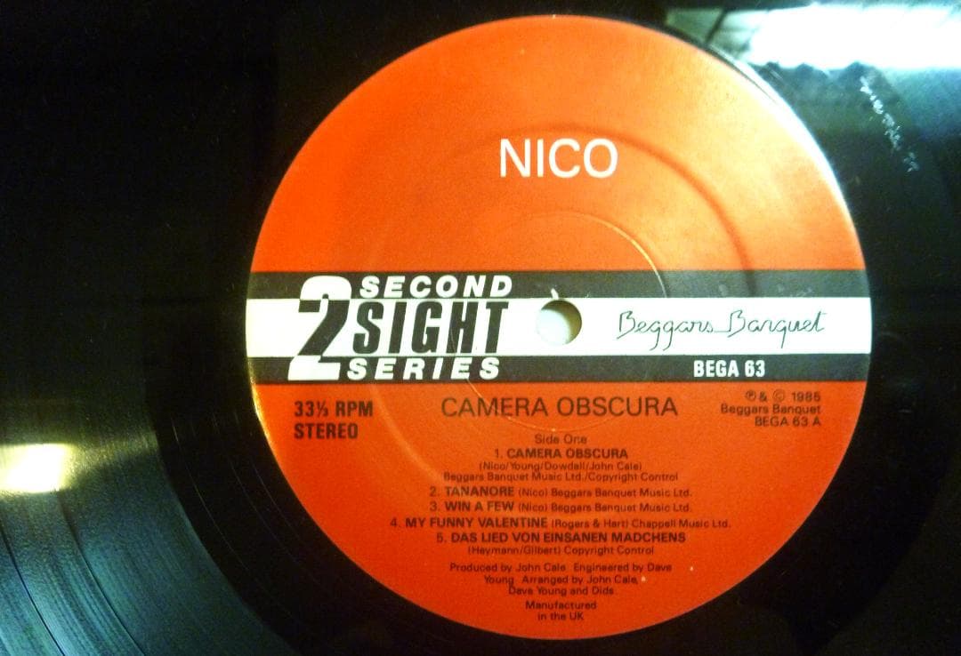 【発売当時物●アナログＬＰ●英国盤】ニコ／カメラ・オブスキュラ　NICO