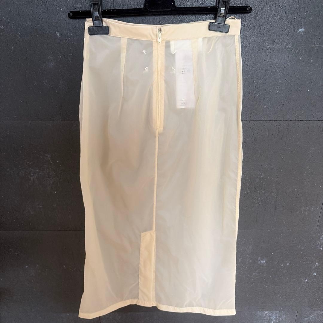 Maison Margielaクリーム色 タイトスカート 後ろファスナー