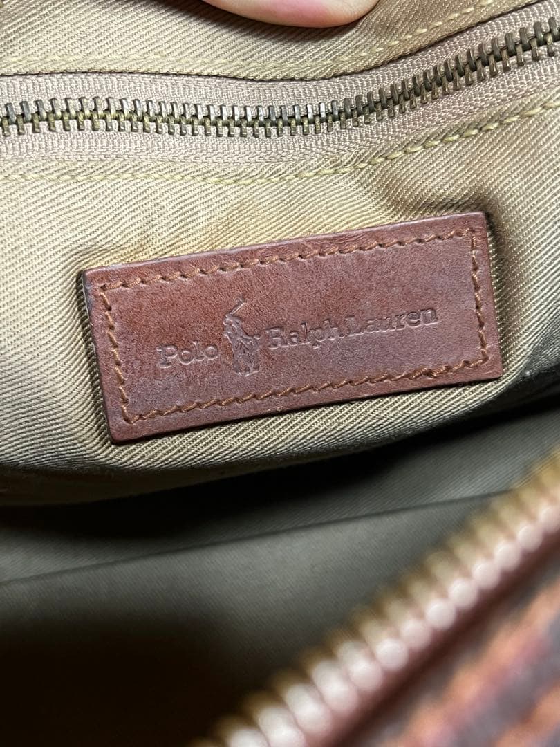 ポロ ラルフローレン　ボストンバッグ　チャーム　ブラシ　POLO 　チェック