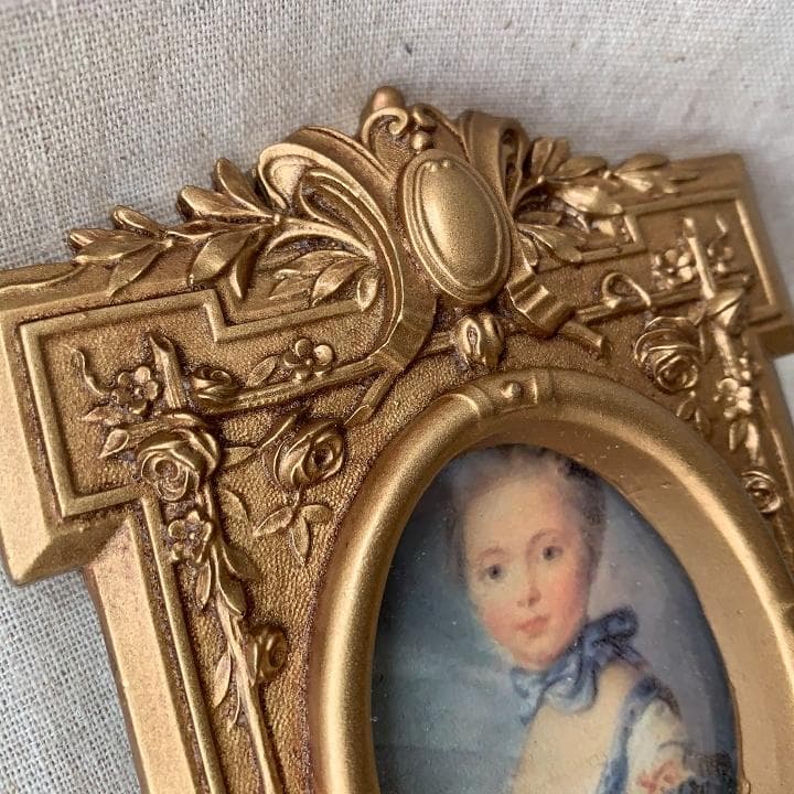 フランス　フォトスタンド　ナポレオン三世　ヴィンテージ　薔薇ローズ　フレーム