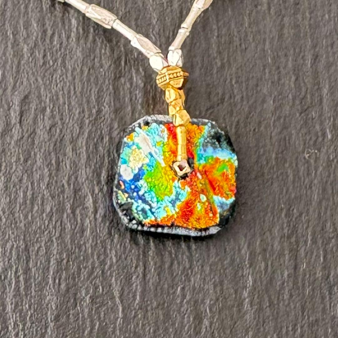 ローマングラス　ハーキマーダイヤモンド　カレンシルバーブレスレット