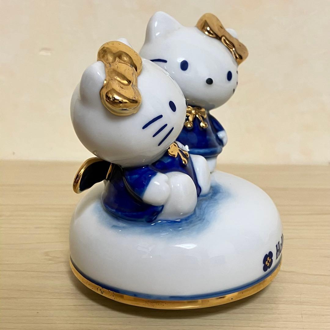 【希少】ハローキティ エンジェル キティ ミミィ 陶器製 オルゴール