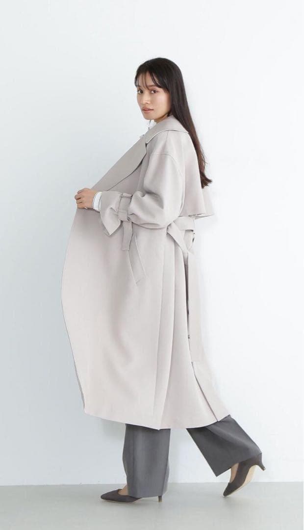 美品✨　ナチュラルビューティー　マキシ丈　トレンチコート M オーバーサイズ