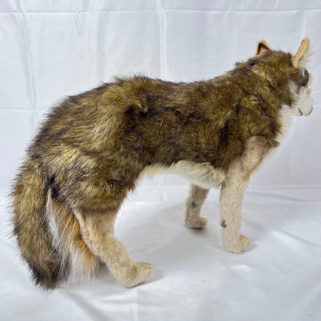 HANSA ハンサ ウルフ オオカミ ぬいぐるみ リアル 大きめ 自立