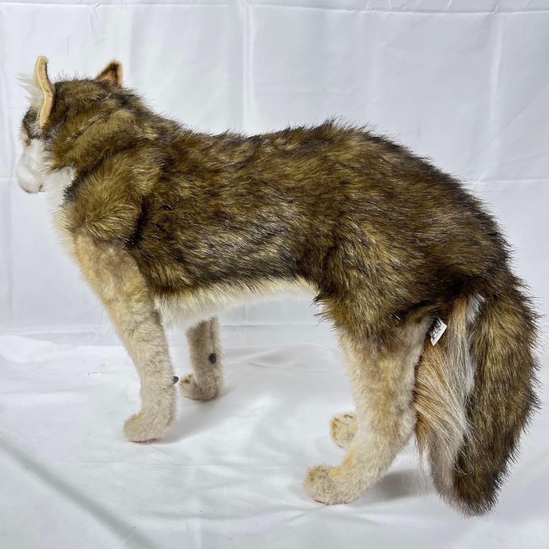 HANSA ハンサ ウルフ オオカミ ぬいぐるみ リアル 大きめ 自立
