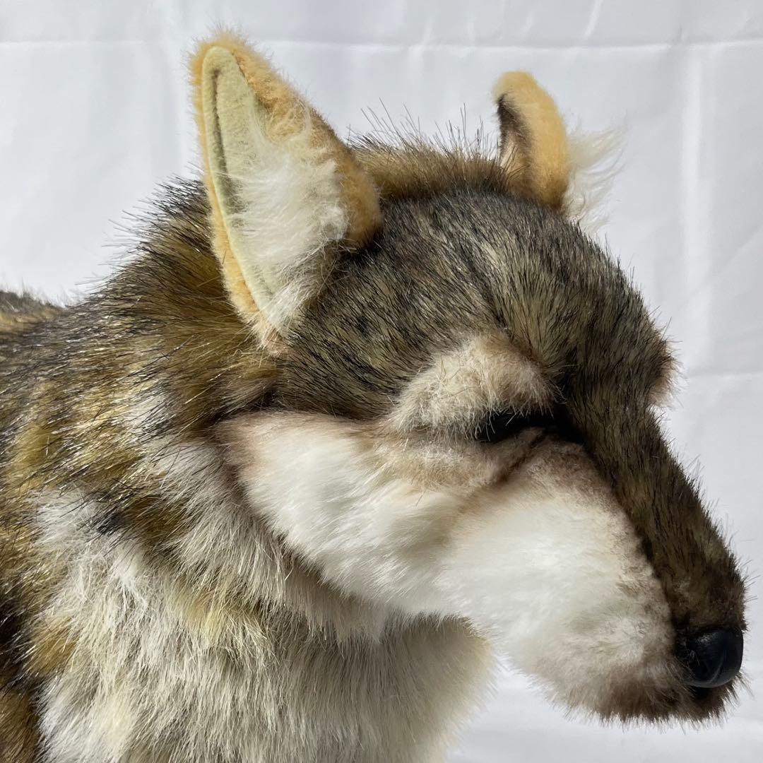 HANSA ハンサ ウルフ オオカミ ぬいぐるみ リアル 大きめ 自立