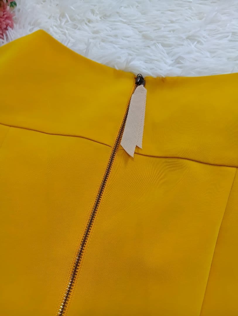 美品　FOXY NEW YORK イエロー ひざ丈ワンピース 半袖　大きいサイズ