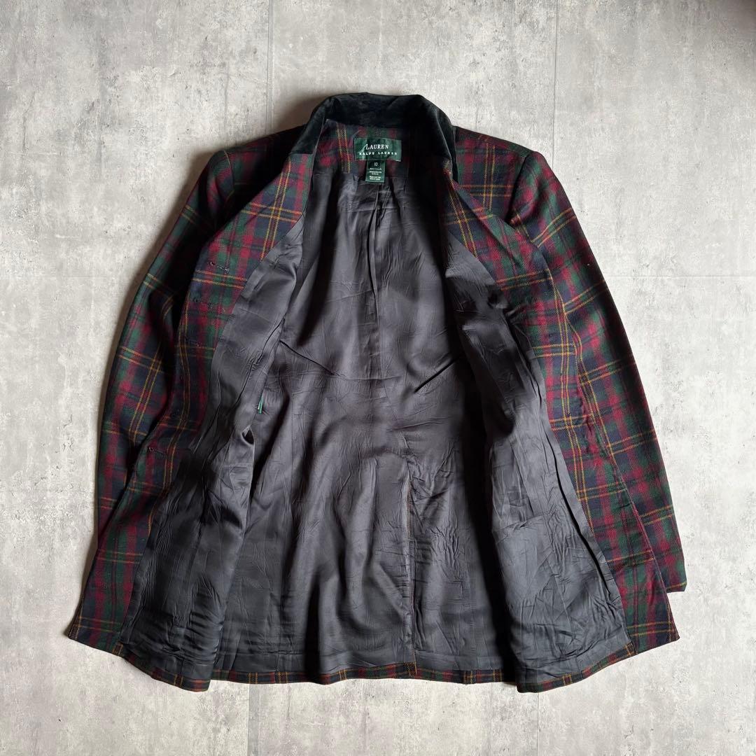 【90s RALPH LAUREN】ウールジャケット　タータンチェック　usa製