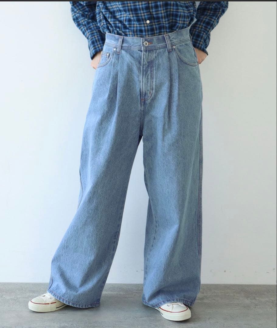 PARICI デニムタックパンツ