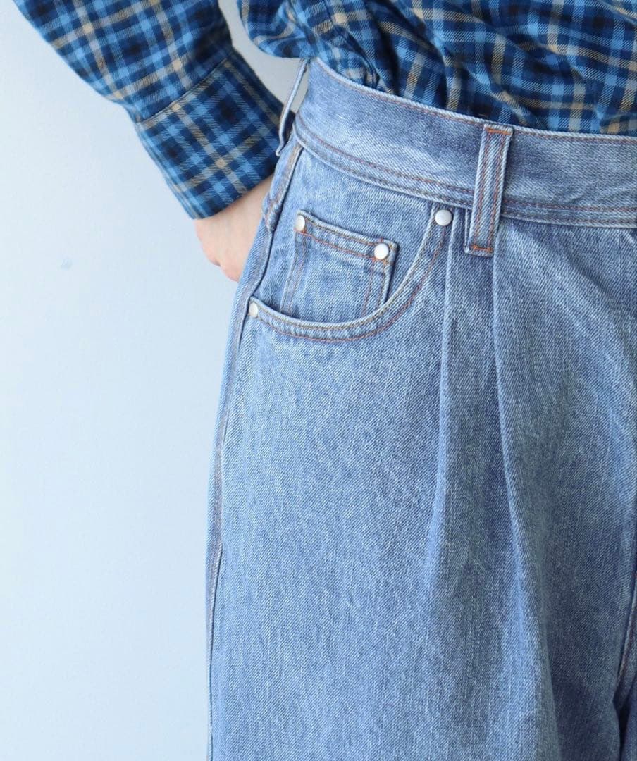 PARICI デニムタックパンツ