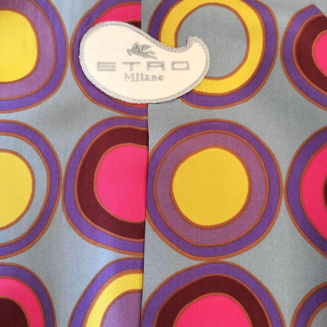 イタリア製★ETRO　光沢　ジャケット　リネン　コットン　シルク　40