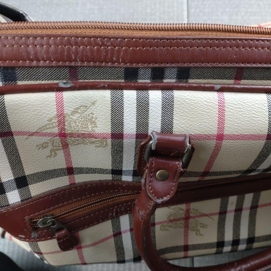 Burberrys チェック柄 ボストンバッグ バーバリー