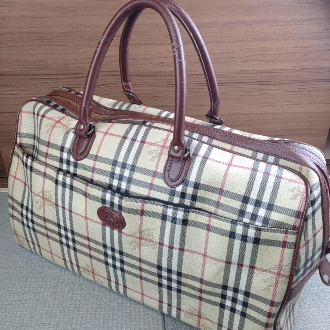 Burberrys チェック柄 ボストンバッグ バーバリー