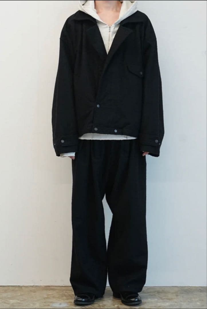ジャケット・アウター ANCELLM PILLING WOOL DOUBLE BLOUSON BK 2