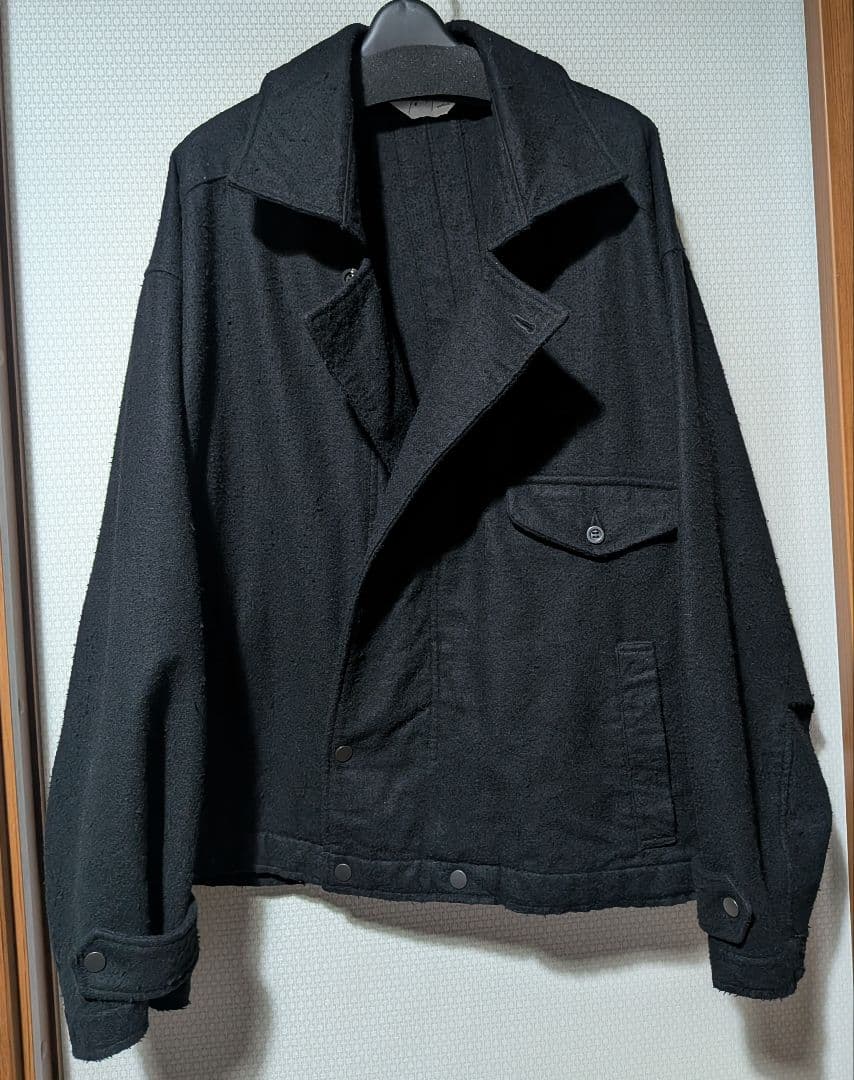 ジャケット・アウター ANCELLM PILLING WOOL DOUBLE BLOUSON BK 2