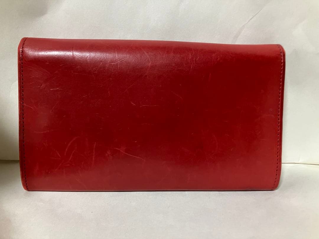 オールドコーチ 長財布 Old COACH エンべロープ フラップ 赤 レア希少