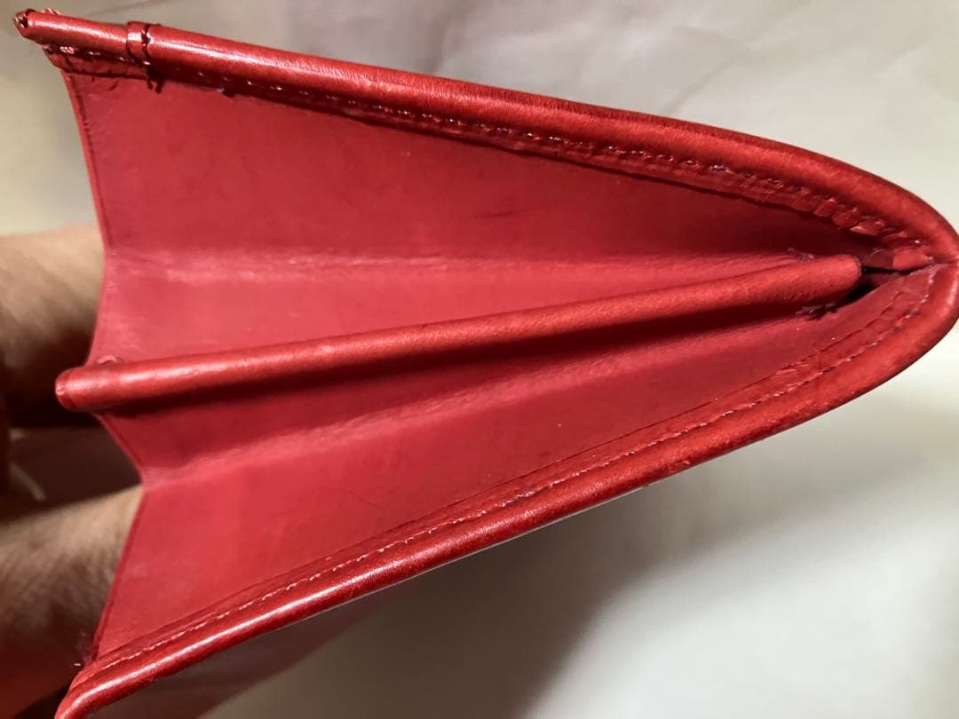 オールドコーチ 長財布 Old COACH エンべロープ フラップ 赤 レア希少