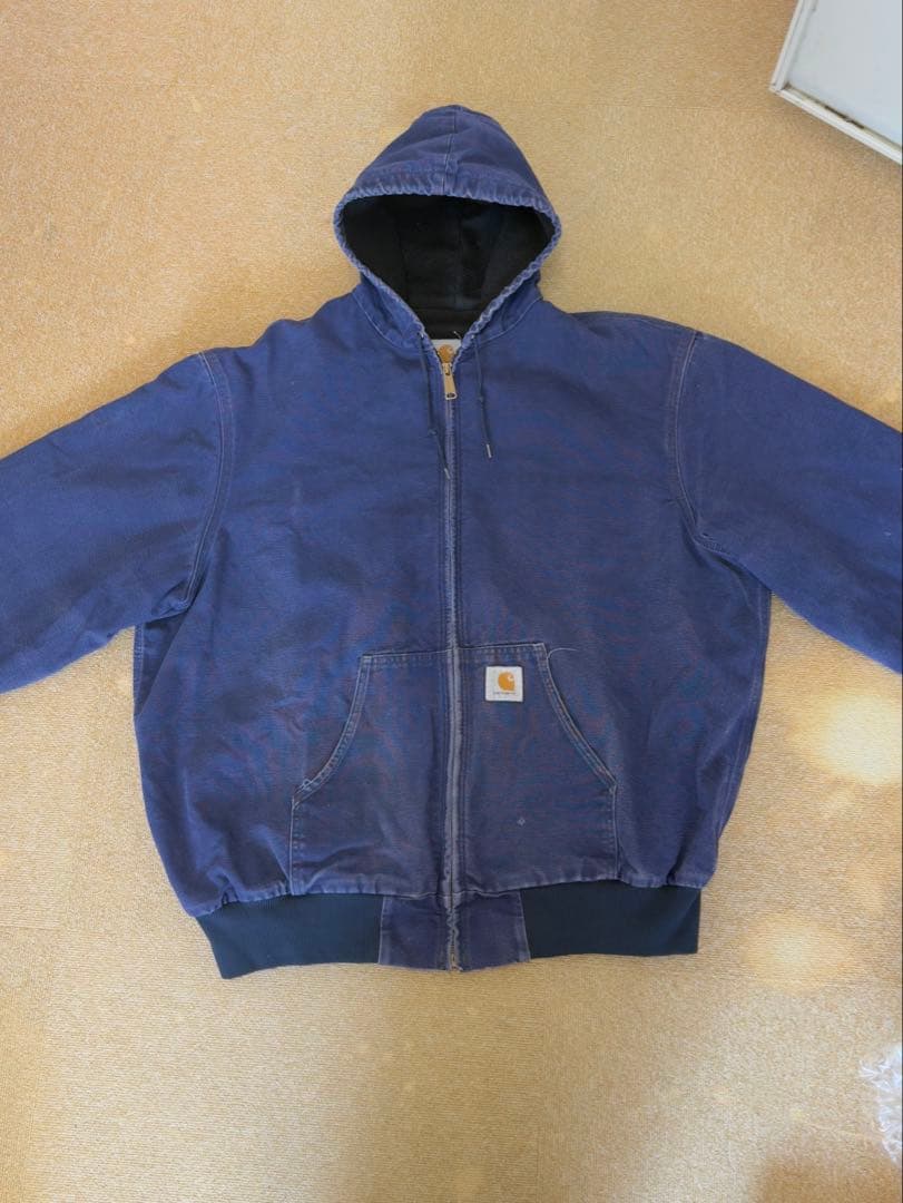 最終価格 Carhartt アクティブジャケット ネイビー フェード ボロ