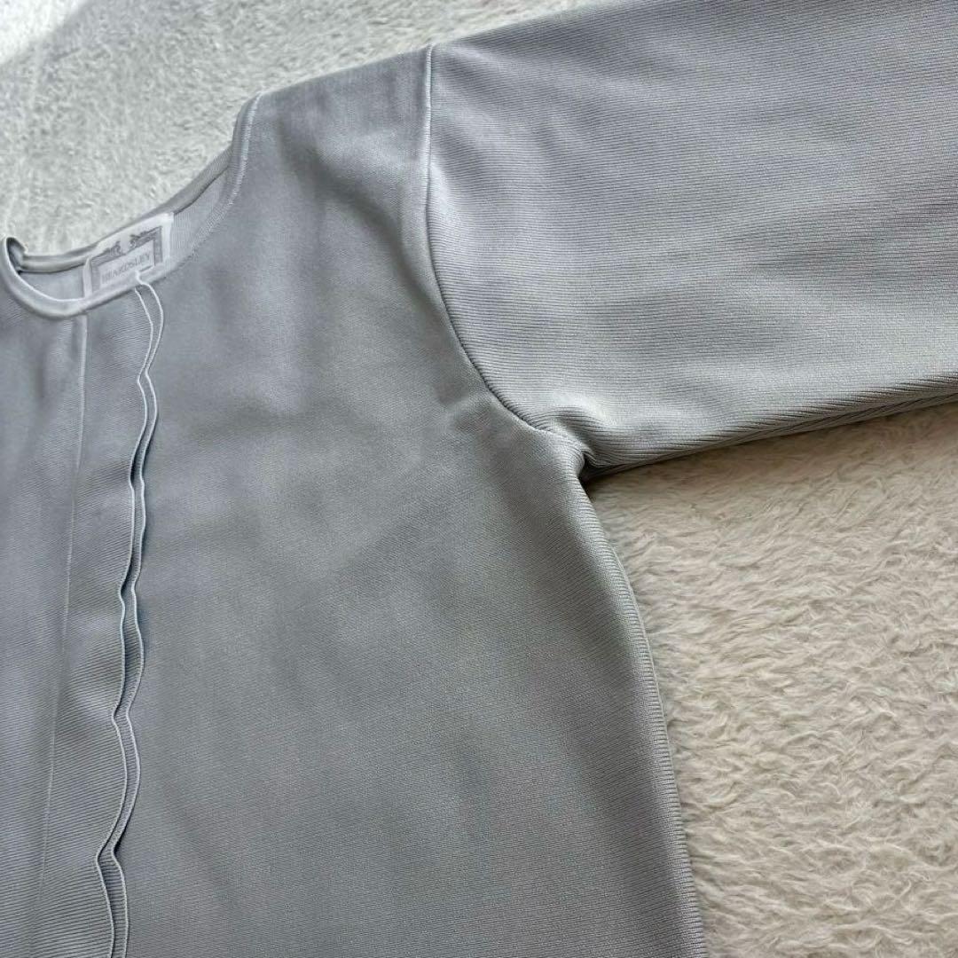 極美品 ビアズリー 24SS スカラップ比翼カーディガン ニットカーディガン