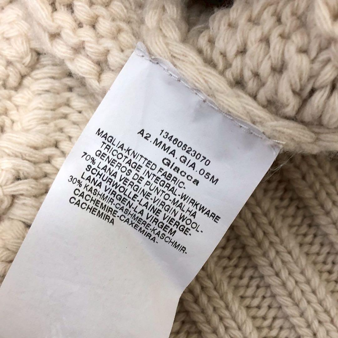 美品◎カシミア入◎MAX MARA ケーブルニットロングコート レディース