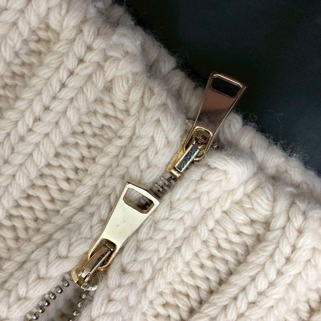 美品◎カシミア入◎MAX MARA ケーブルニットロングコート レディース